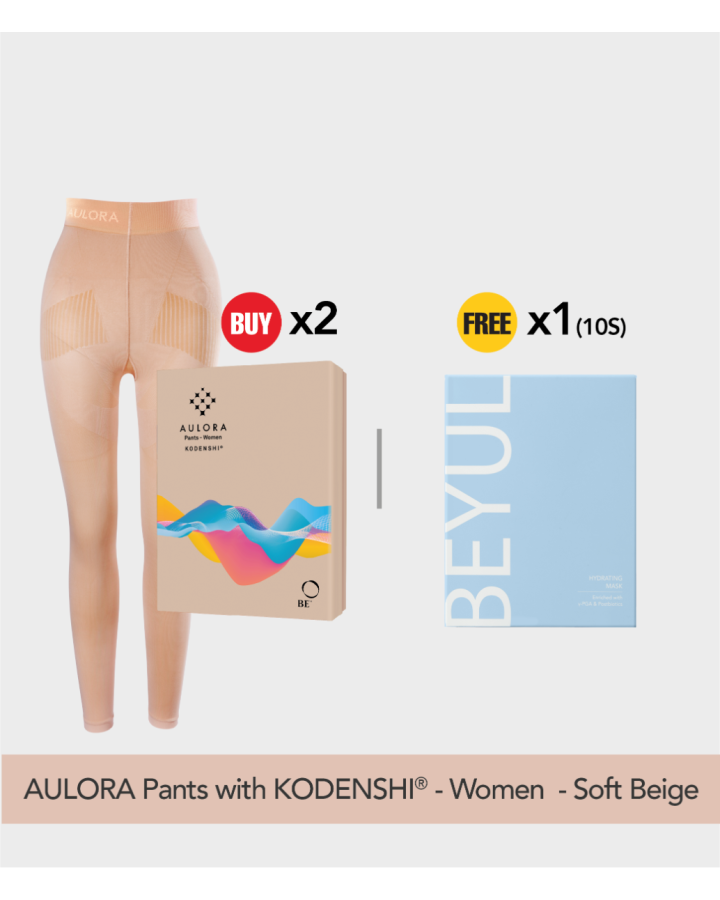 Buy 2x AULORA Pants with KODENSHI® - Women - Soft Beige Free 1x BEYUL Hydrating Mask (10s)