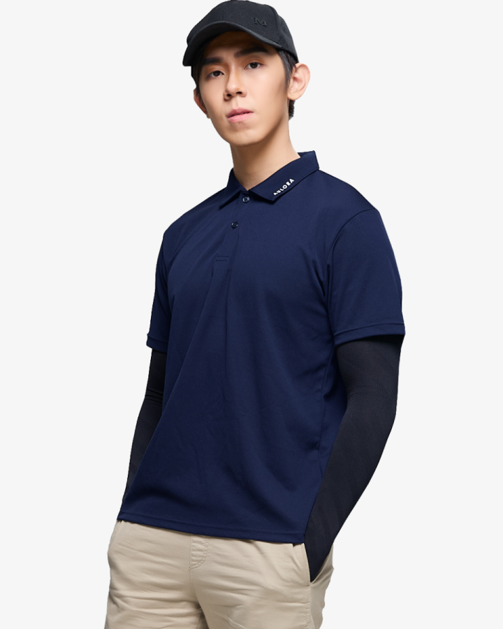 AULORA Polo Shirt with KODENSHI® - Men - Midnight Blue