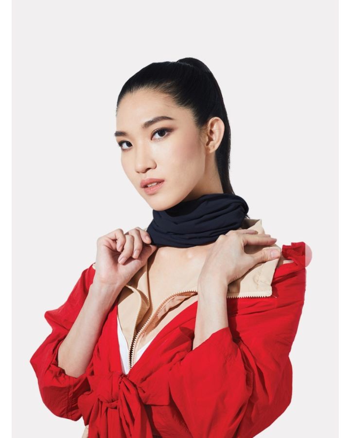 AULORA Scarf with KODENSHI® - Black (FREE SIZE) - 2 Pieces