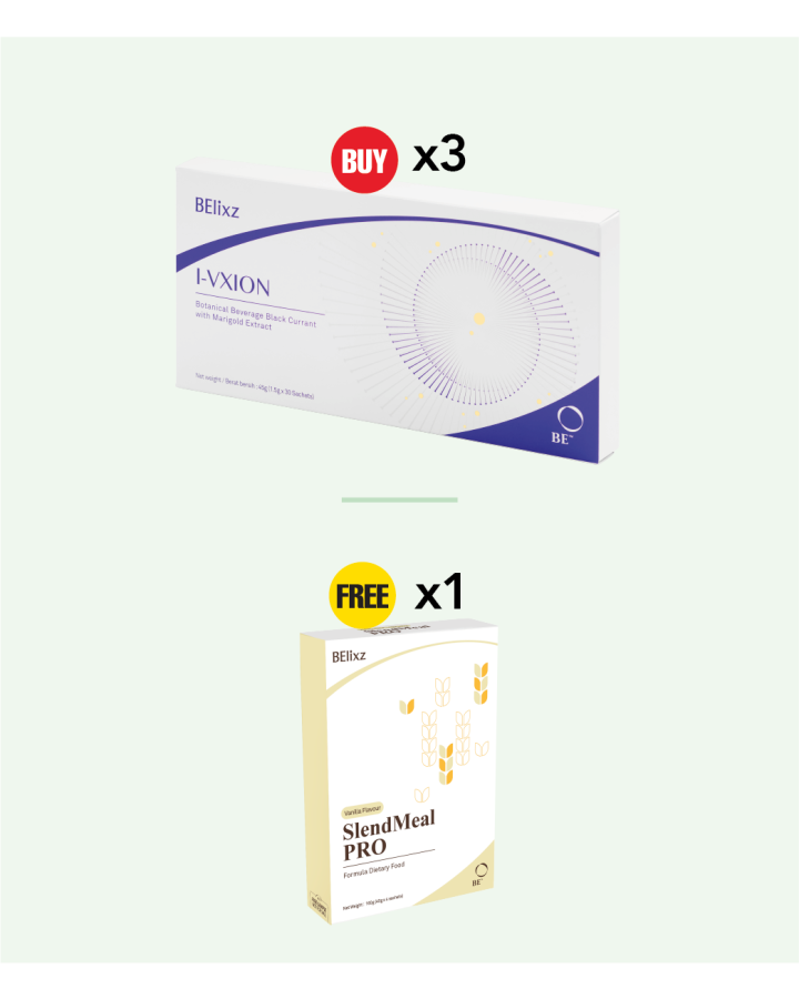 Buy 3x BElixz I-VXION (30s) Free 1x BElixz SlendMeal PRO (4S)