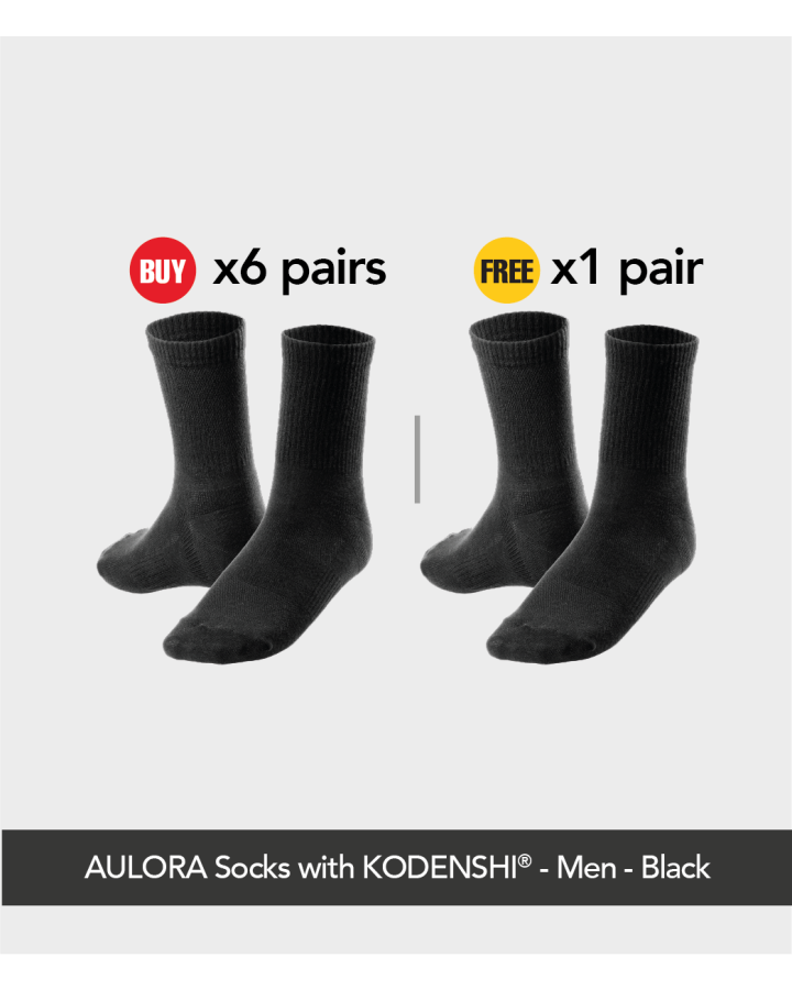 Buy 6x AULORA Socks with KODENSHI® - Men Free 1x AULORA Socks with KODENSHI® - Men