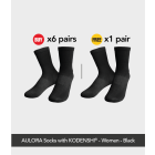 Buy 6x AULORA Socks with KODENSHI® - Women - Black Free 1x AULORA Socks with KODENSHI® - Women - Black