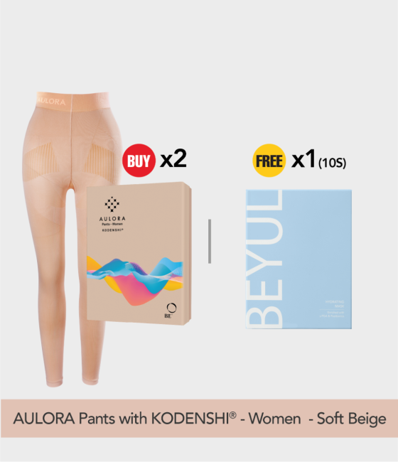 Buy 2x AULORA Pants with KODENSHI® - Women - Soft Beige Free 1x BEYUL Hydrating Mask (10s)
