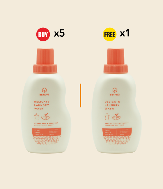 Buy 5x BEYANG Delicate Laundry Wash (800ml) Free 1x BEYANG Delicate Laundry Wash (800ml)