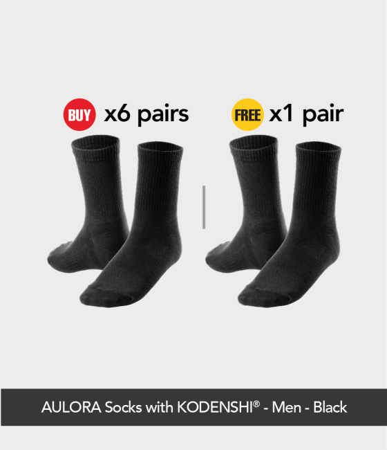 Buy 6x AULORA Socks with KODENSHI® - Men Free 1x AULORA Socks with KODENSHI® - Men
